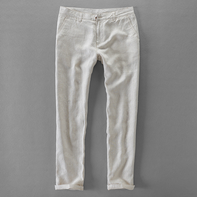 Men'S Fashion Linen Pants - New Designer Pure Linen Fashion Brand