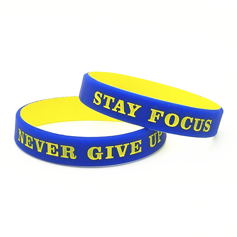 Men'S Fashion Now - 1PC Never Give Up Silicone Bracelets&Bangles