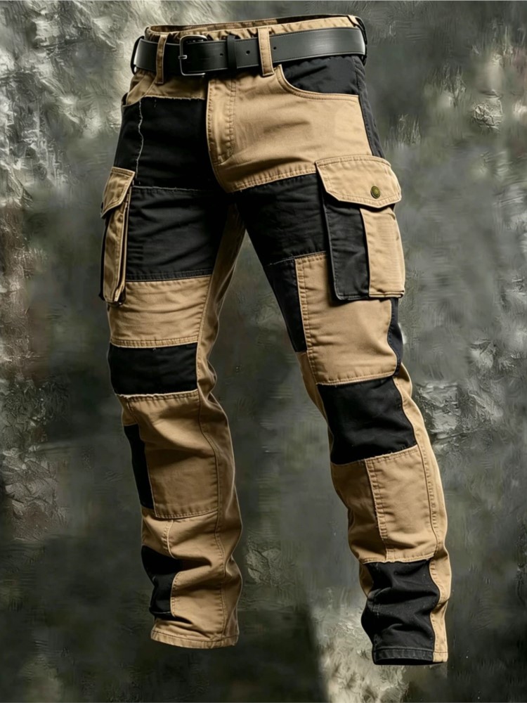 Mens Fashion Cargo Pants - Cotton Men Cargo Pants Khaki Casual