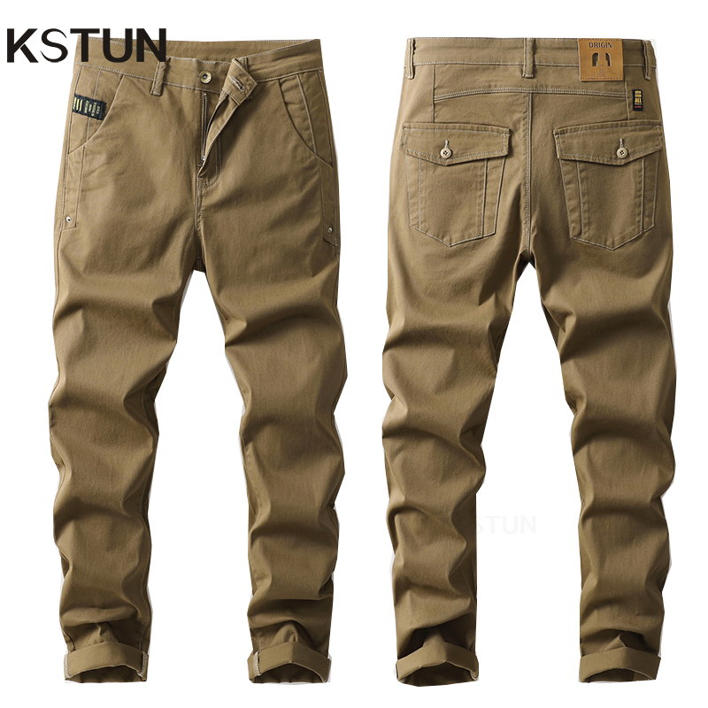Men'S Fashion Khaki Pants - KSTUN Mens Casual Pants Slim Straight