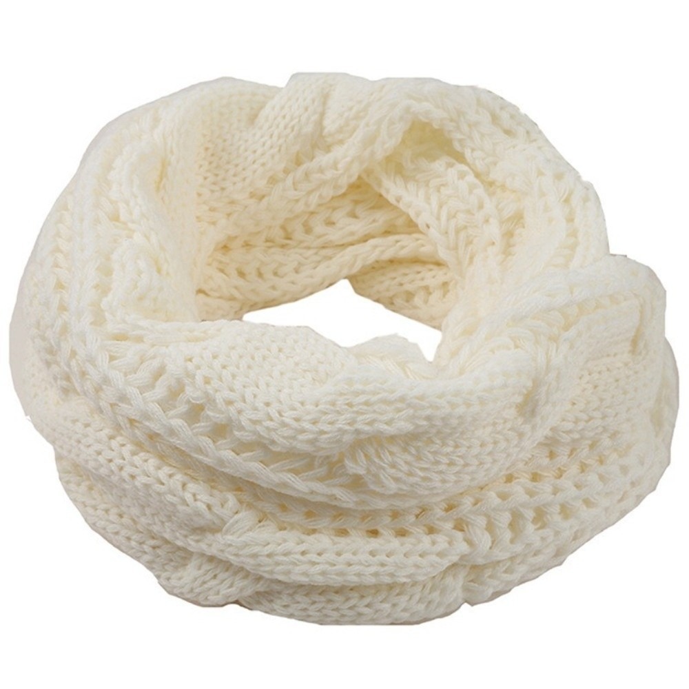 Men Scarf Wool - Elegant Solid Color Knitted Scarf Thickened
