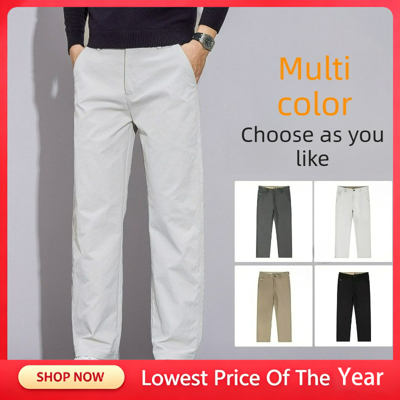 Men'S Fashion Khaki Pants - Men's Pants Business Casual Solid Spring