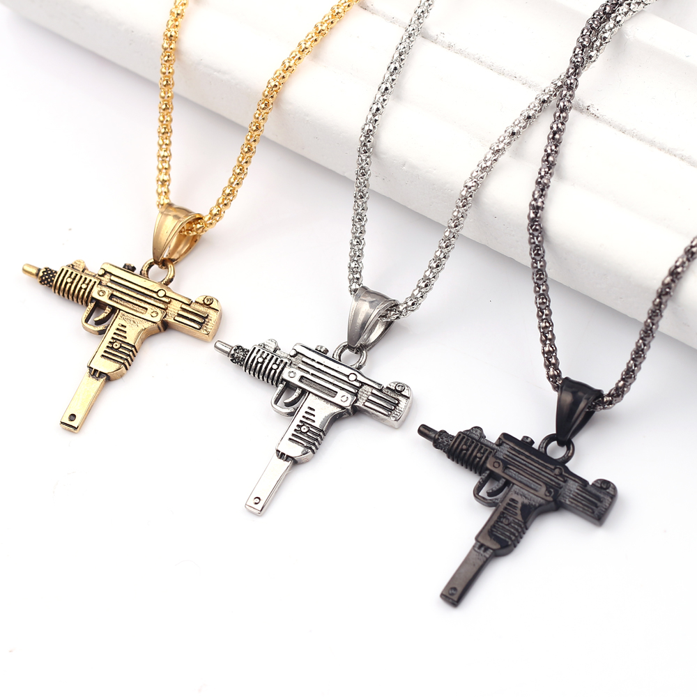 Punk Uzi Pistol Machine Gun Ne - Men'S Fashion Accessories 评论和价格
