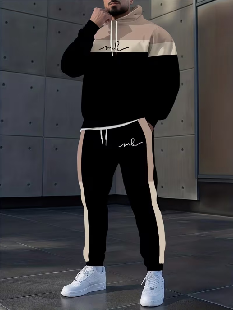 Men Loose 2 Pieces Sports Suit - Men'S Fashion Khaki Pants 评论和价格