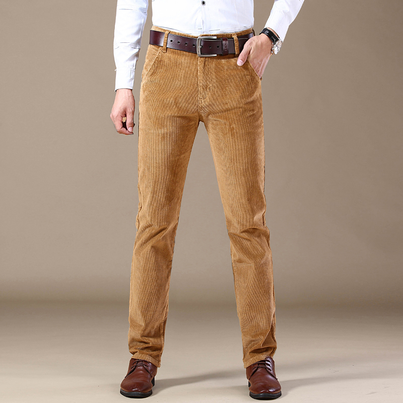 Cotton Corduroy Casual Pants M - Men'S Fashion Khaki Pants 评论和价格