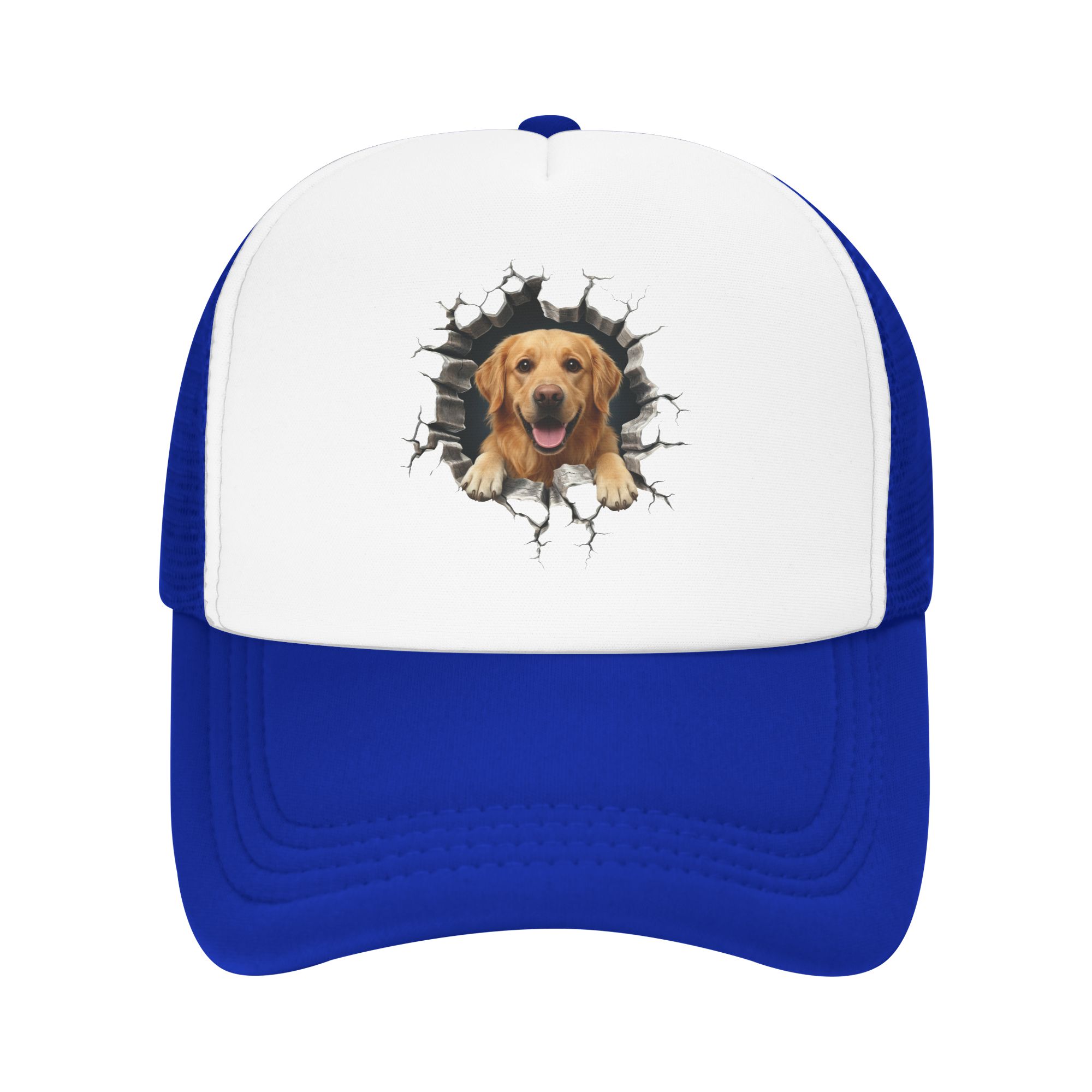 Breaking Through Golden Retrie - Trucker Hat Cap 评论和价格