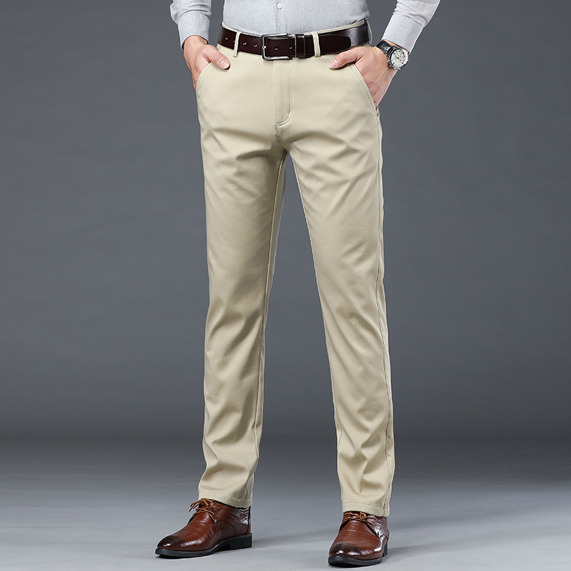 Summer Thin Men's Slim Suit Pa - Men'S Fashion Khaki Pants 评论和价格