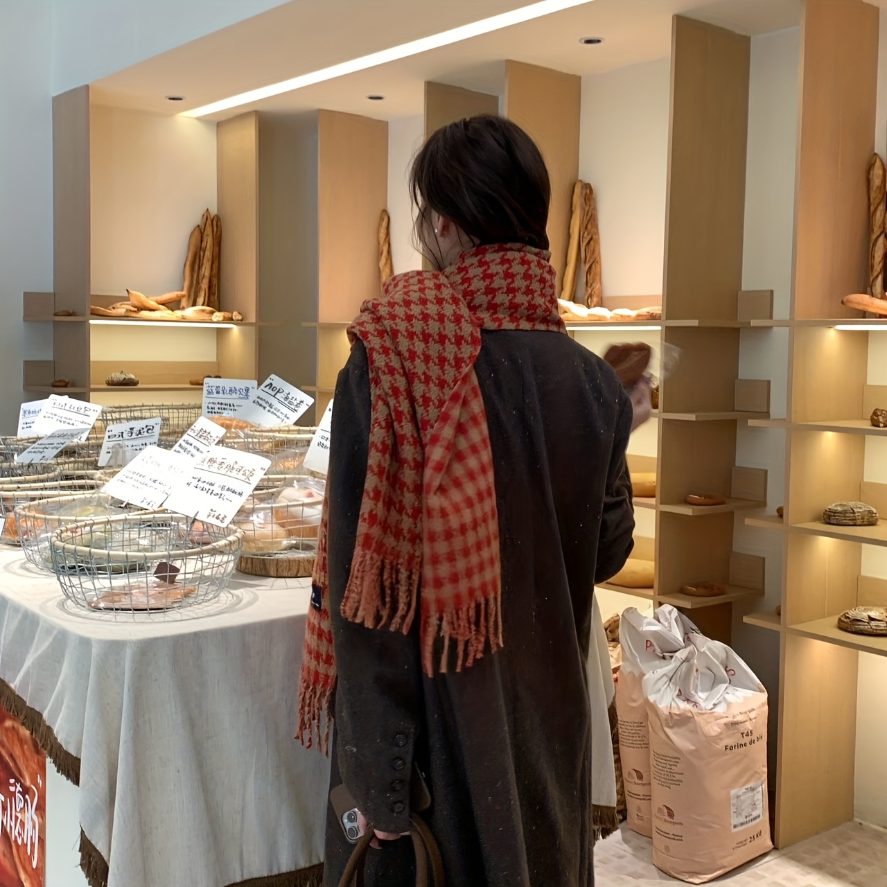 FANGSIGE Exquisite Hundred Tow - Men Scarf Wool 评论和价格