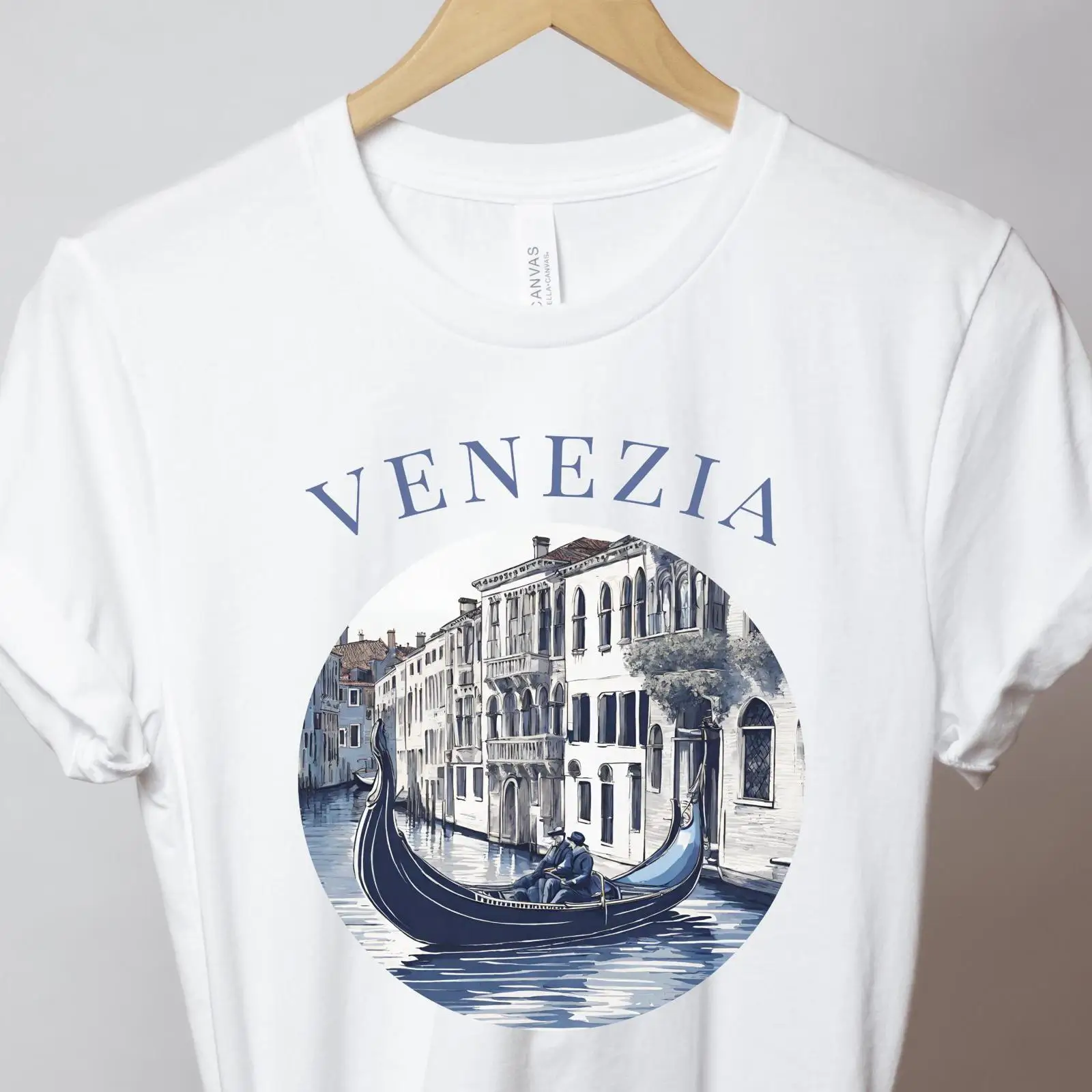 Venice T Shirt Blue Gondola Ve - Men'S Fashion Venice Italy 评论和价格