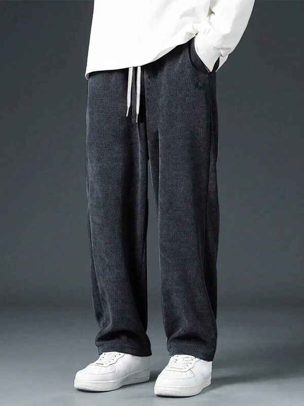 Straight Corduroy Classic Male - Men'S Fashion Khaki Pants 评论和价格