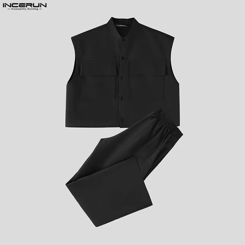 INCERUN Men Sets Solid Sleevel - Men'S Fashion For Summer 2026 评论和价格