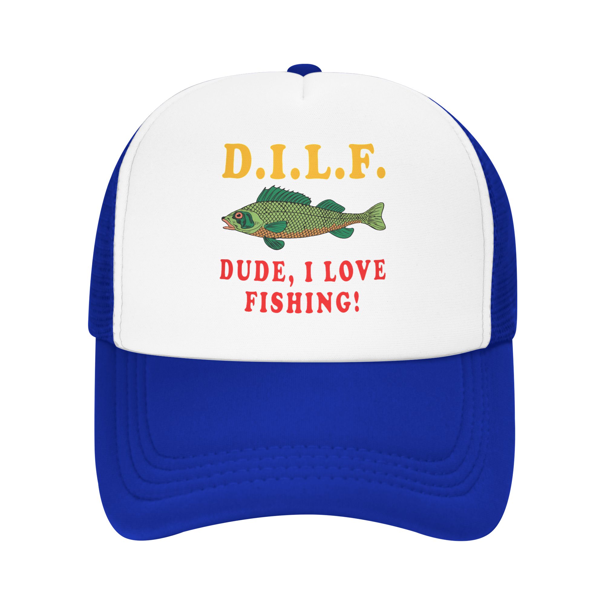 Dude I Love Fishing DILF   Mem - Trucker Hat Cap 评论和价格