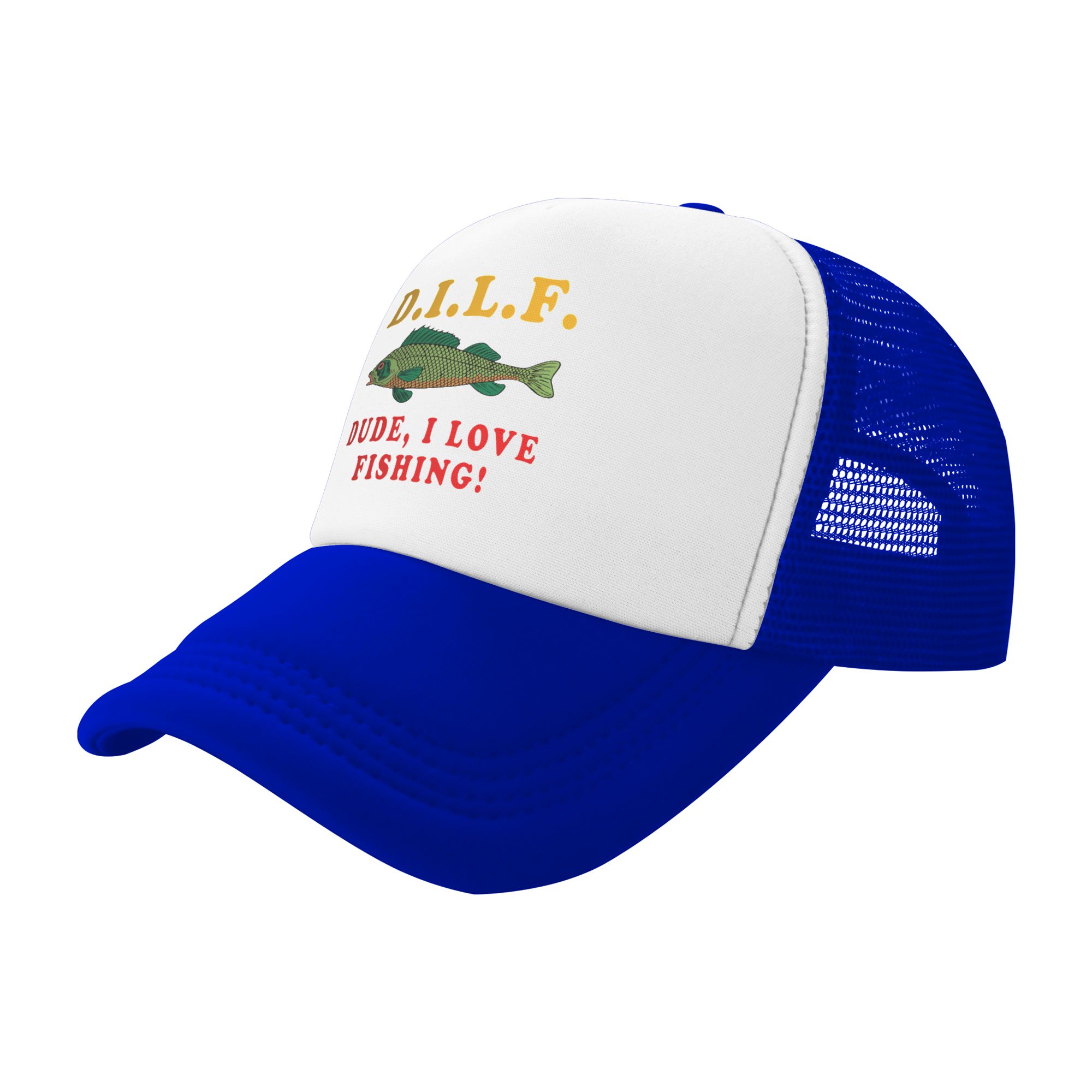 Dude I Love Fishing DILF   Mem - Trucker Hat Cap 评论和价格