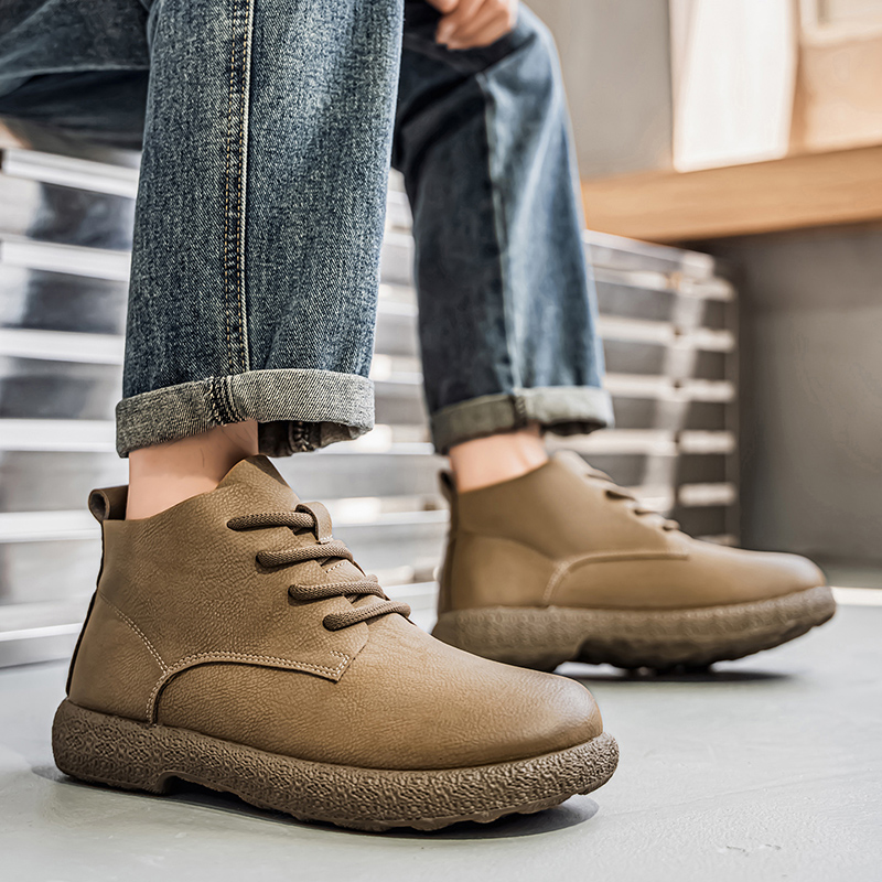 Men Ankle Boots Brown Short Bo - Men'S Fashion News 评论和价格