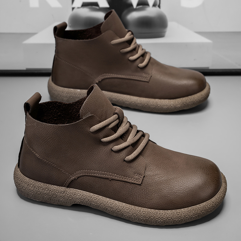 Men Ankle Boots Brown Short Bo - Men'S Fashion News 评论和价格