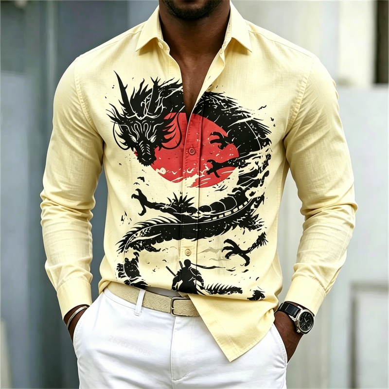 2026 New Men's Shirt White Bla - Men'S Fashion For 2026 评论和价格