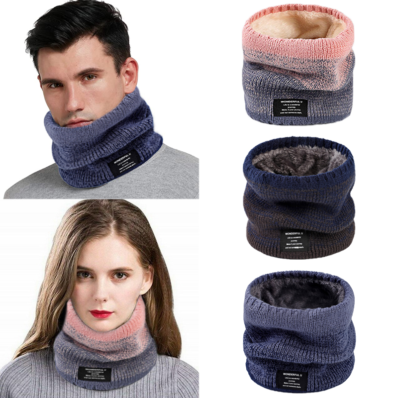 Winter Women Men's Knitted Gra - Men Scarf Wool 评论和价格