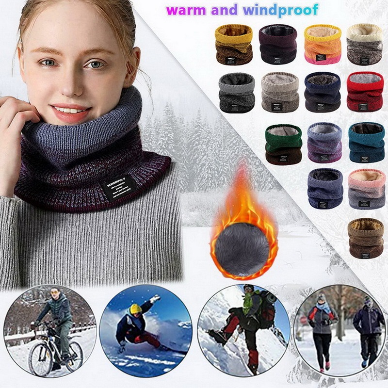 Winter Women Men's Knitted Gra - Men Scarf Wool 评论和价格