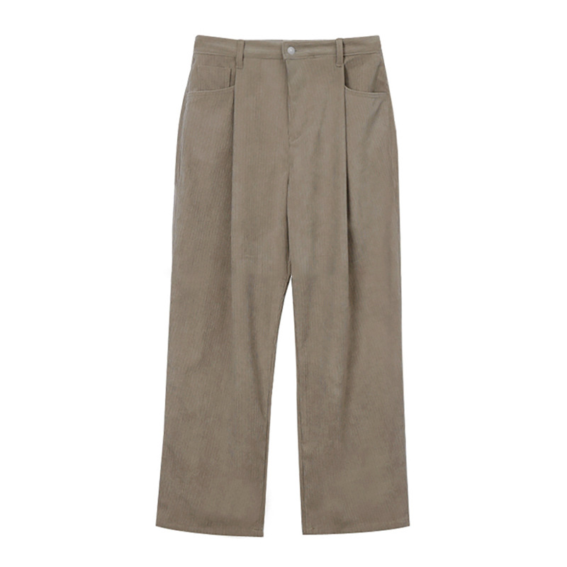 Spring Men's Dark Khaki Solid  - Men'S Fashion Khaki Pants 评论和价格