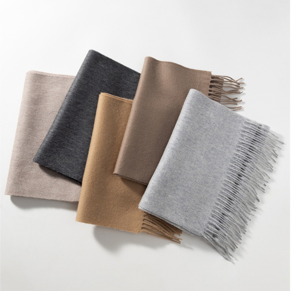 2026 100% Wool Solid Color Sca - Men Scarf Wool 评论和价格