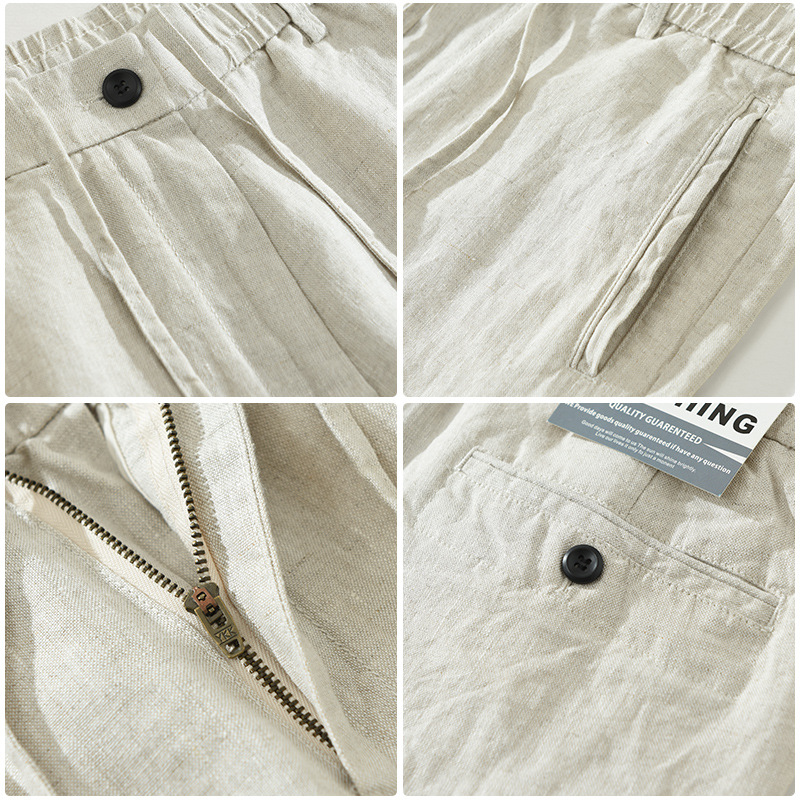 Summer Fashion Mens 100% Linen - Men'S Fashion Linen Pants 评论和价格