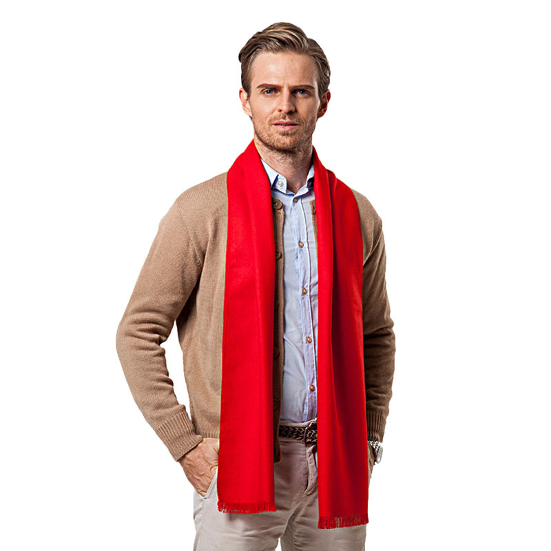 Fashion Winter Solid Color Men - Men Scarf Wool 评论和价格