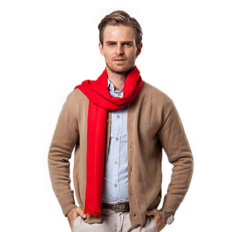 Fashion Winter Solid Color Men - Men Scarf Wool 评论和价格