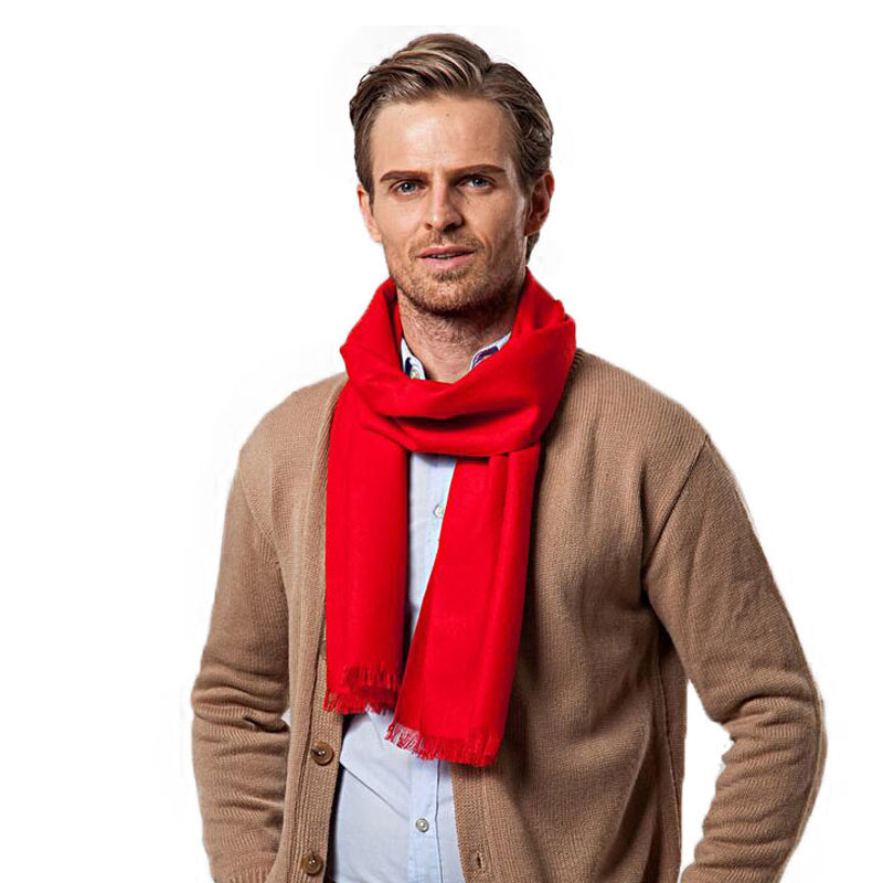 Fashion Winter Solid Color Men - Men Scarf Wool 评论和价格