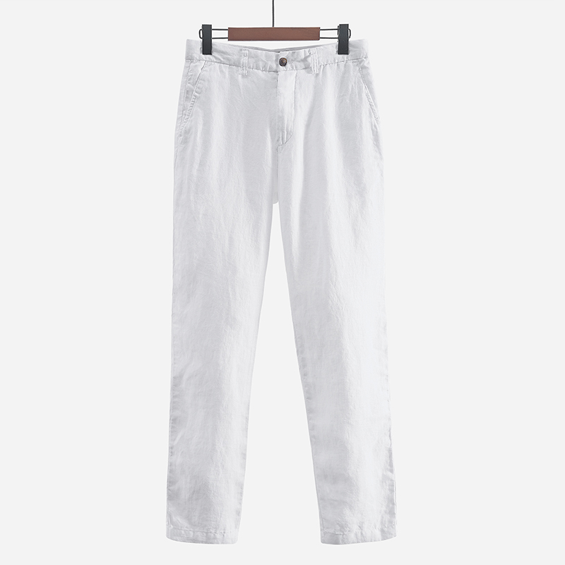 Japanese style simple men's li - Men'S Fashion Linen Pants 评论和价格