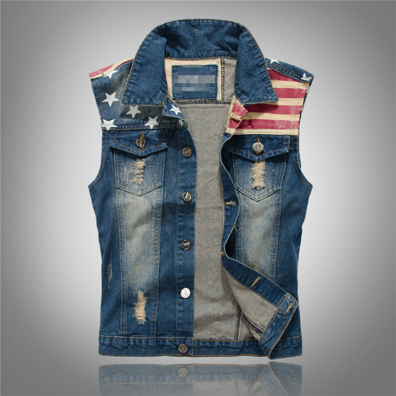 Streetwear Fashion Stars and S - Mens Fashion Denim Jacket 评论和价格
