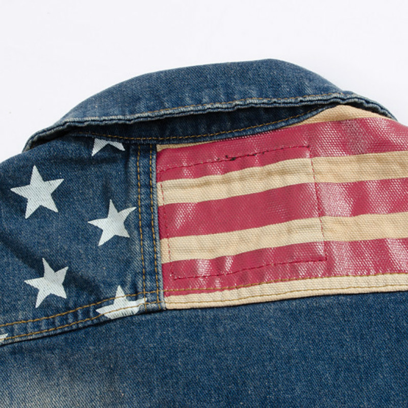 Streetwear Fashion Stars and S - Mens Fashion Denim Jacket 评论和价格