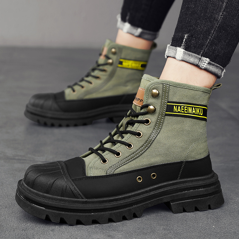 Mens Canvas Boots Fashion High - Men'S Fashion News 评论和价格