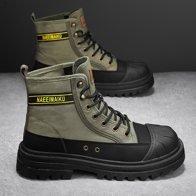 Mens Canvas Boots Fashion High - Men'S Fashion News 评论和价格