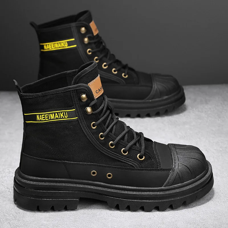 Mens Canvas Boots Fashion High - Men'S Fashion News 评论和价格