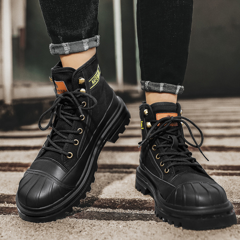Mens Canvas Boots Fashion High - Men'S Fashion News 评论和价格
