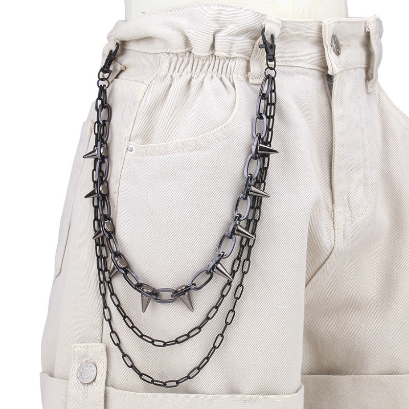 Hip Hop Punk Rock Metal Pants  - Men'S Fashion Linen Pants 评论和价格