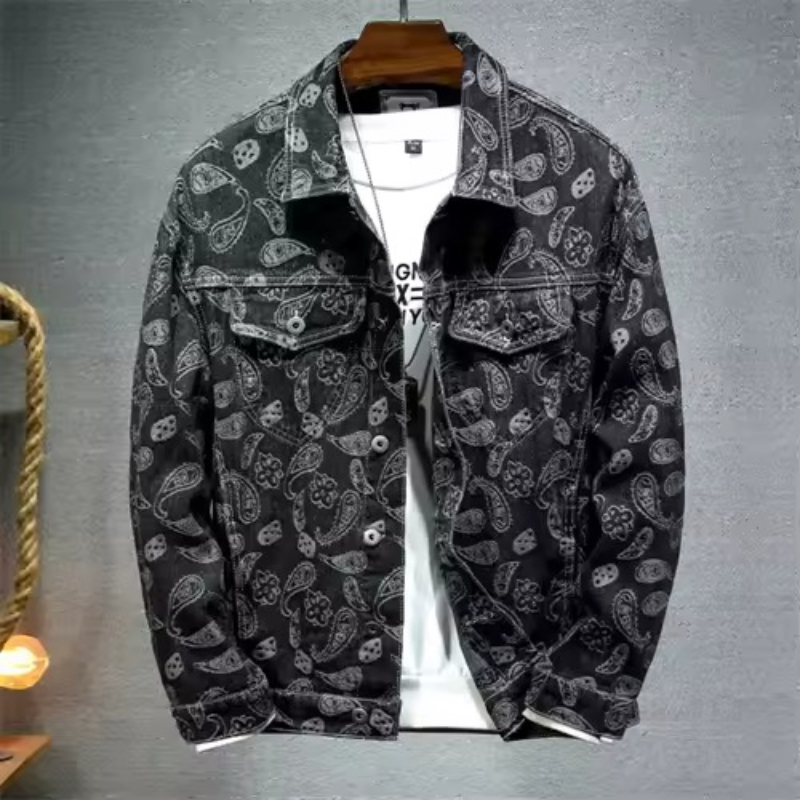 New 2025 Spring Japanese Vinta - Mens Fashion Denim Jacket 评论和价格