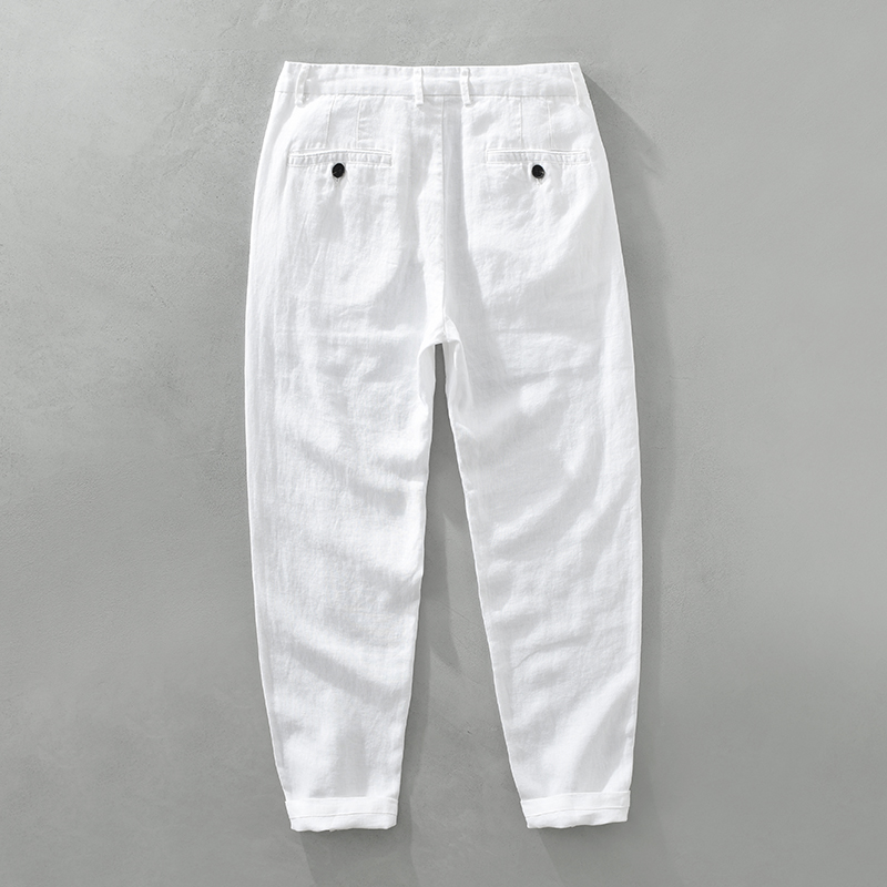 100% Linen New Design Quality  - Men'S Fashion Linen Pants 评论和价格