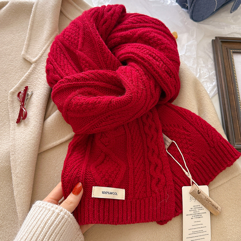 Luxury 100% Wool Scarf Women M - Men Scarf Wool 评论和价格