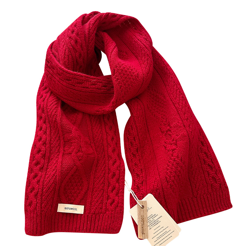 Luxury 100% Wool Scarf Women M - Men Scarf Wool 评论和价格