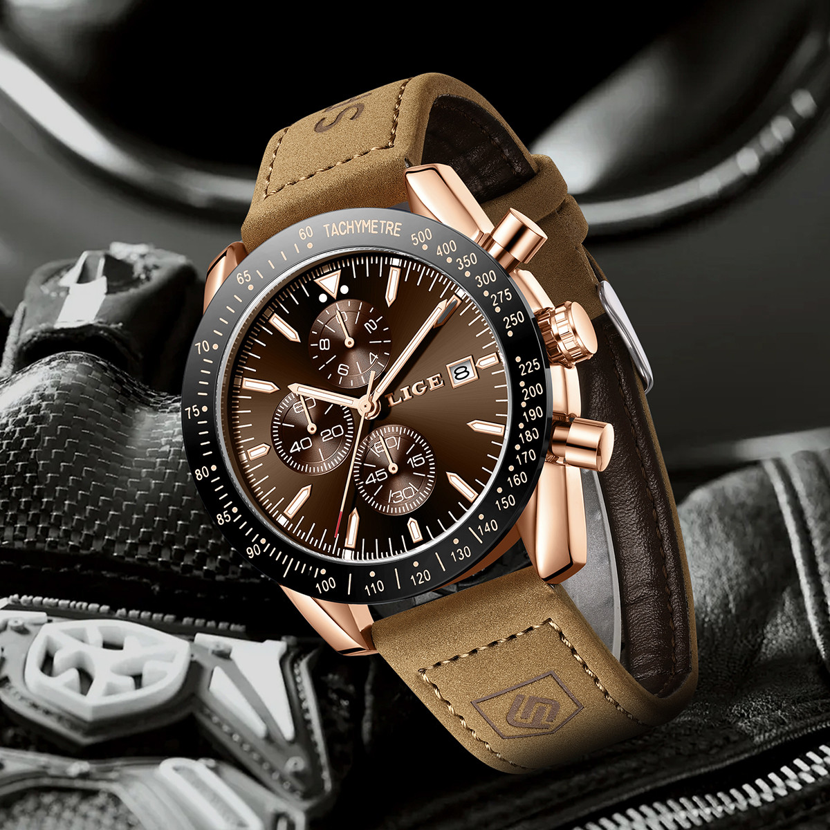 LIGE Leather Watches Men Fashi - Men'S Fashion Box 评论和价格