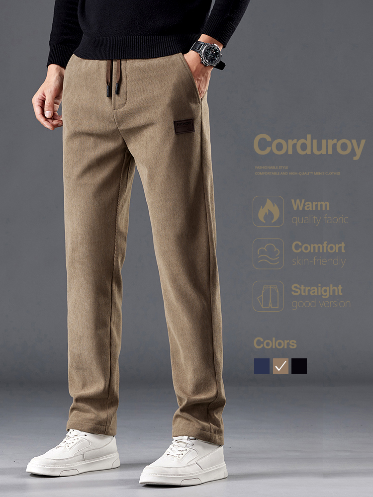 Men's Corduroy Pants Autumn Ne - Men'S Fashion Khaki Pants 评论和价格